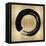 Black Zen Circle on Gold I-Ellie Roberts-Framed Stretched Canvas