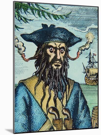 Blackbeard the Pirate-null-Mounted Giclee Print
