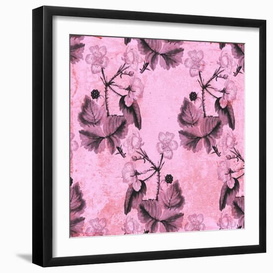 Blackberry Floral, 2017 watercolour and-Andrew Watson-Framed Giclee Print