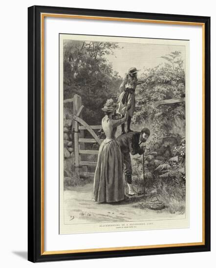 Blackberrying in a Devonshire Lane-Frank Dadd-Framed Giclee Print