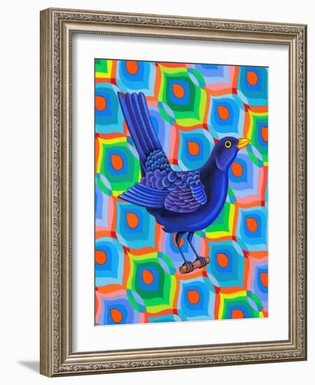 Blackbird, 2023 (Oil on Canvas)-Jane Tattersfield-Framed Giclee Print