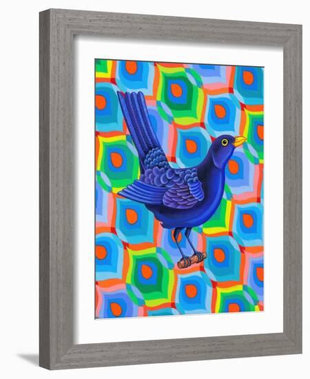 Blackbird, 2023 (Oil on Canvas)-Jane Tattersfield-Framed Giclee Print