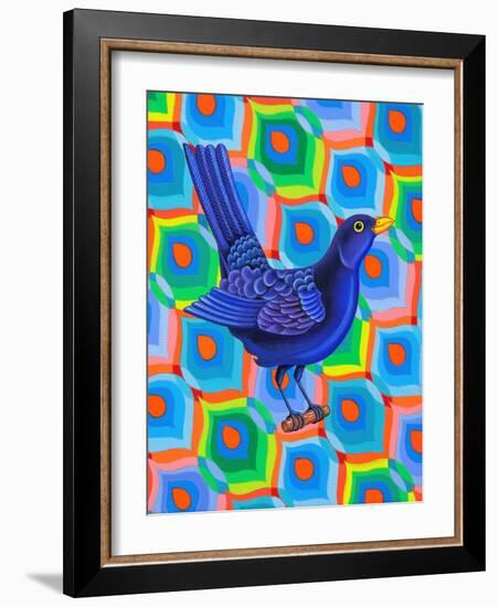 Blackbird, 2023 (Oil on Canvas)-Jane Tattersfield-Framed Giclee Print