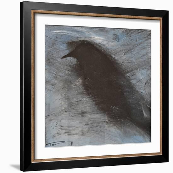 Blackbird in Wind-Tim Nyberg-Framed Giclee Print