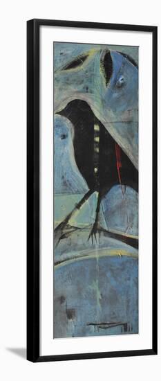 Blackbird on Branch-Tim Nyberg-Framed Giclee Print