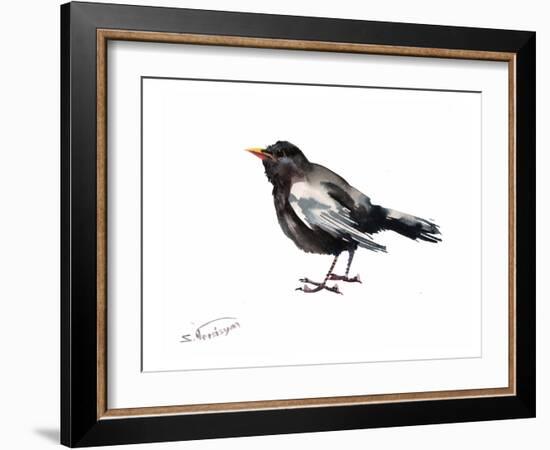 Blackbird-Suren Nersisyan-Framed Art Print