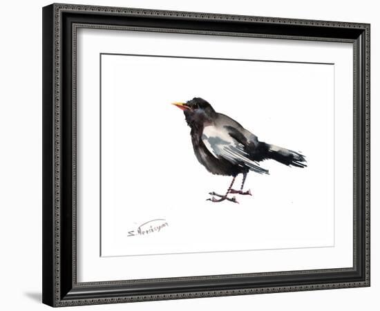 Blackbird-Suren Nersisyan-Framed Art Print