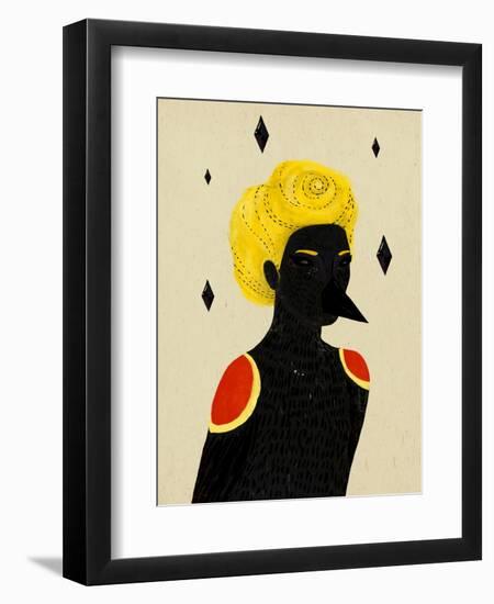 Blackbird-Diela Maharanie-Framed Art Print