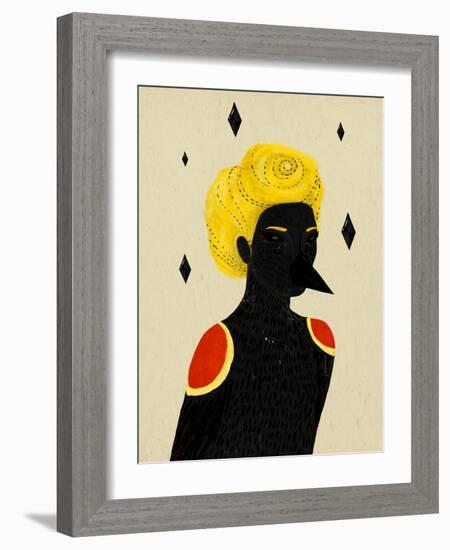 Blackbird-Diela Maharanie-Framed Art Print