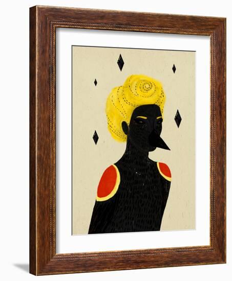 Blackbird-Diela Maharanie-Framed Art Print