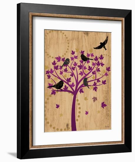 Blackbirds in Tree-Bee Sturgis-Framed Art Print