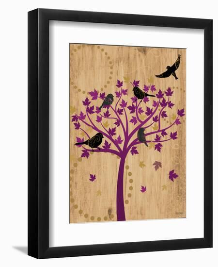 Blackbirds in Tree-Bee Sturgis-Framed Art Print