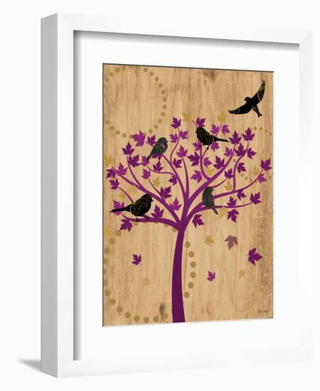 Blackbirds in Tree-Bee Sturgis-Framed Art Print