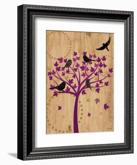 Blackbirds in Tree-Bee Sturgis-Framed Art Print