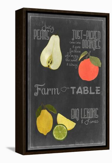 Blackboard Fruit IV-Vision Studio-Framed Stretched Canvas