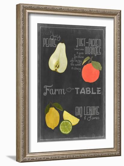 Blackboard Fruit IV-Vision Studio-Framed Premium Giclee Print