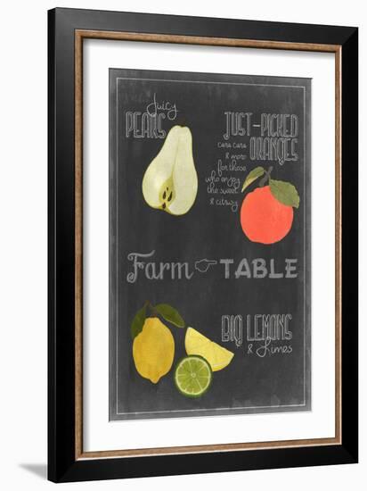 Blackboard Fruit IV-Vision Studio-Framed Premium Giclee Print