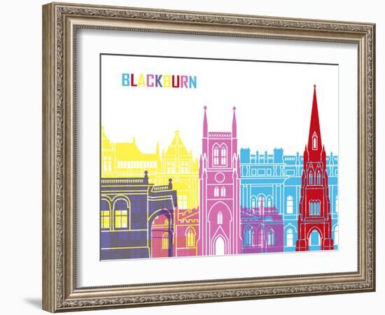 Blackburn Skyline Pop-paulrommer-Framed Art Print