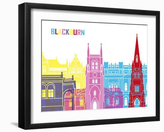 Blackburn Skyline Pop-paulrommer-Framed Art Print