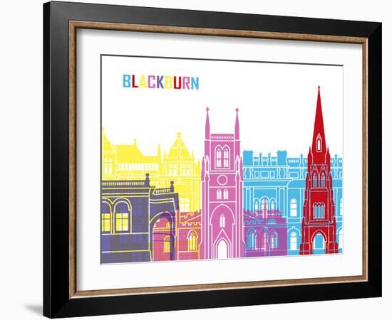 Blackburn Skyline Pop-paulrommer-Framed Art Print