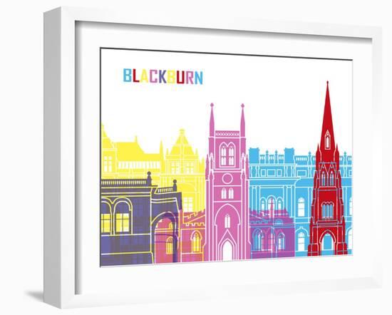 Blackburn Skyline Pop-paulrommer-Framed Art Print