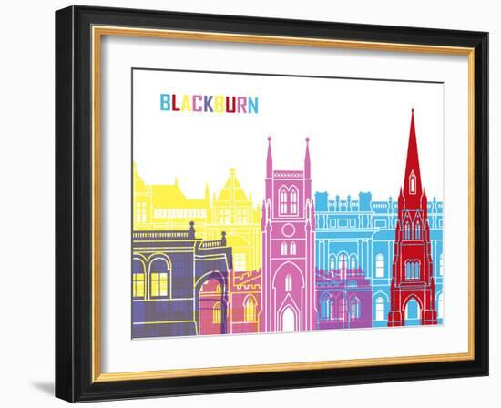 Blackburn Skyline Pop-paulrommer-Framed Art Print