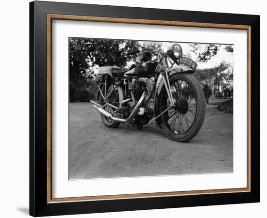 Blackburne 350Cc Motorcycle, 1920S (B/W Photo)-null-Framed Giclee Print