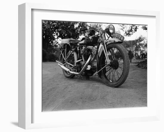 Blackburne 350Cc Motorcycle, 1920S (B/W Photo)-null-Framed Giclee Print