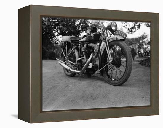 Blackburne 350Cc Motorcycle, 1920S (B/W Photo)-null-Framed Premier Image Canvas