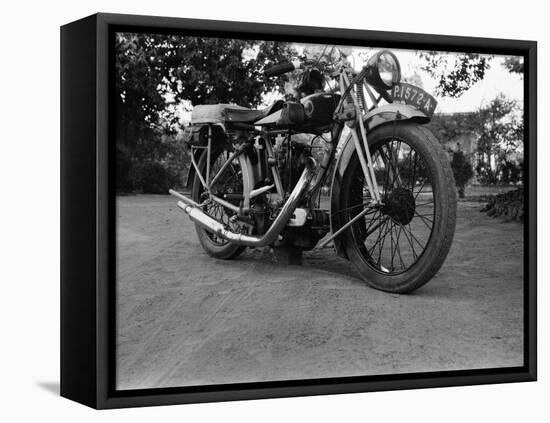 Blackburne 350Cc Motorcycle, 1920S (B/W Photo)-null-Framed Premier Image Canvas