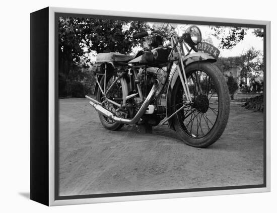 Blackburne 350Cc Motorcycle, 1920S (B/W Photo)-null-Framed Premier Image Canvas
