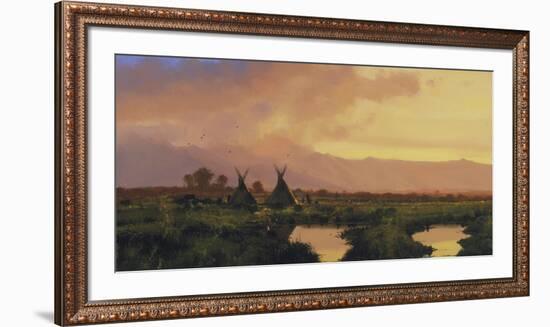 Blackfeet Sunset-Nicholas Coleman-Framed Premium Giclee Print