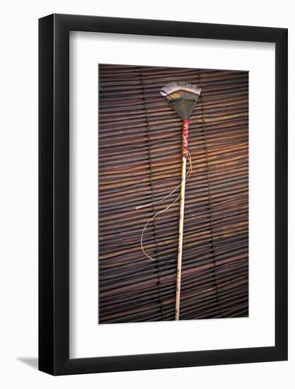 Blackfeet Talking Stick with Painted Designs, Aka Speakers Staff (PR)-Angel Wynn-Framed Photographic Print