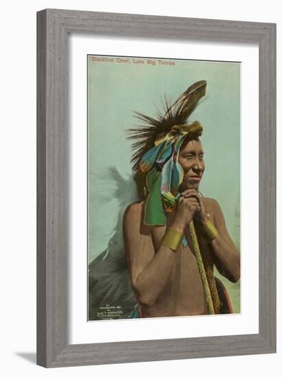 Blackfoot Chief, Luke Big Turnips-null-Framed Art Print