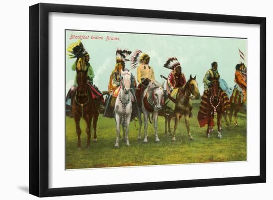 Blackfoot Indian Braves-null-Framed Art Print