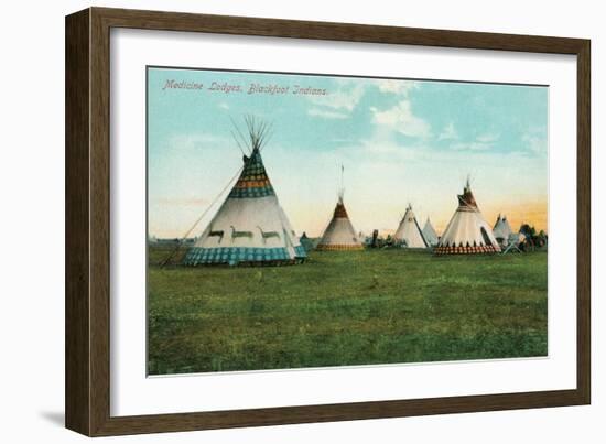 Blackfoot Medicine Lodges-null-Framed Art Print