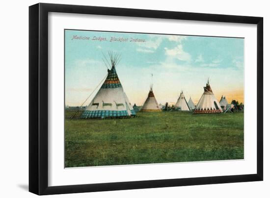 Blackfoot Medicine Lodges-null-Framed Art Print