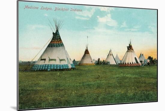 Blackfoot Medicine Lodges-null-Mounted Art Print