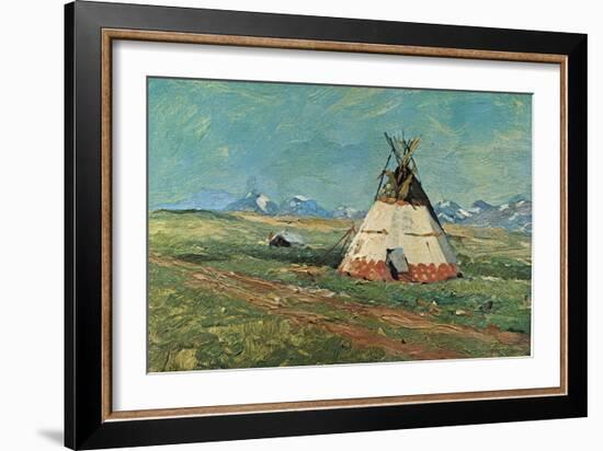 Blackfoot Reservation Montana-Charles Shreyvogel-Framed Art Print