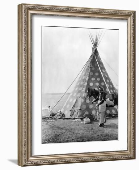 Blackfoot Tepee, c1927-Edward S. Curtis-Framed Giclee Print