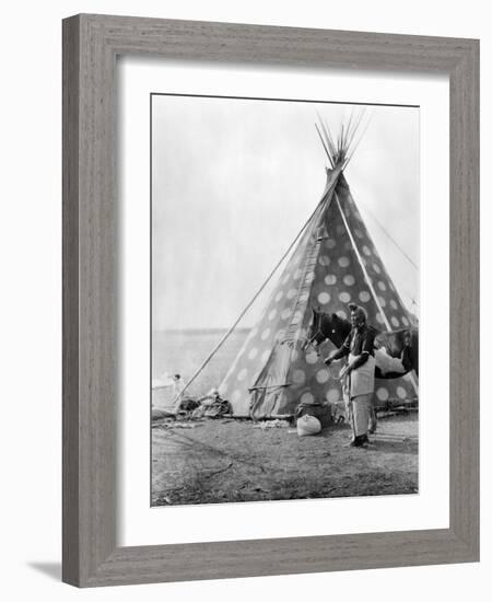 Blackfoot Tepee, c1927-Edward S. Curtis-Framed Giclee Print