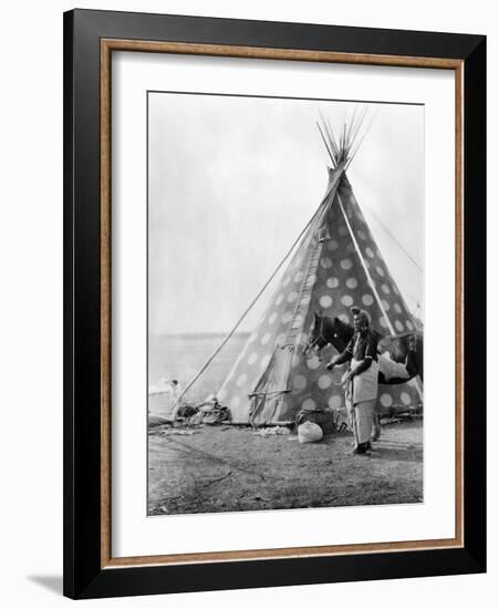 Blackfoot Tepee, c1927-Edward S. Curtis-Framed Giclee Print