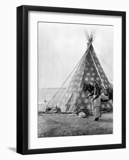 Blackfoot Tepee, c1927-Edward S. Curtis-Framed Giclee Print