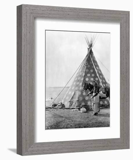 Blackfoot Tepee, c1927-Edward S. Curtis-Framed Giclee Print