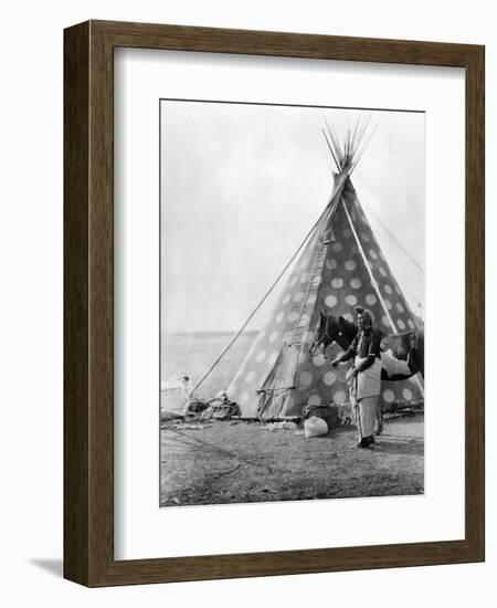 Blackfoot Tepee, c1927-Edward S. Curtis-Framed Giclee Print