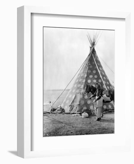 Blackfoot Tepee, c1927-Edward S. Curtis-Framed Giclee Print