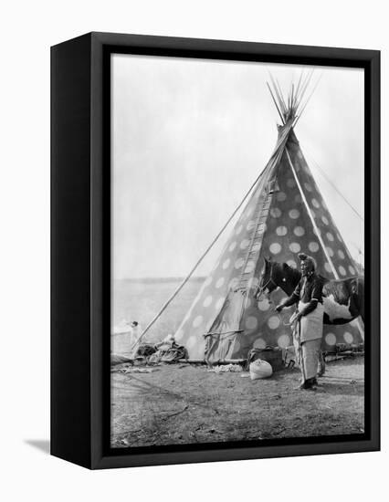 Blackfoot Tepee, c1927-Edward S. Curtis-Framed Premier Image Canvas