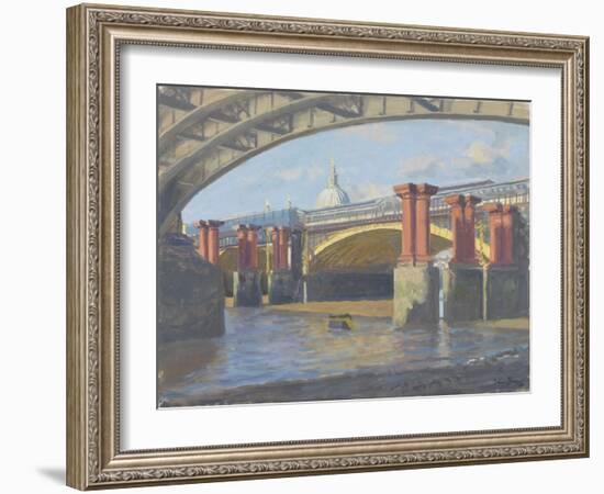 Blackfriars Bridge, 2010-Julian Barrow-Framed Giclee Print