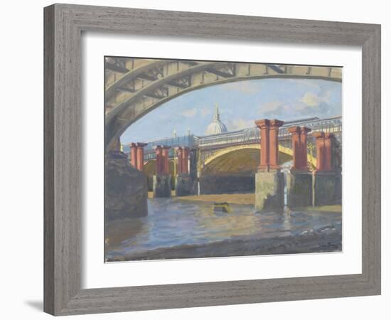 Blackfriars Bridge, 2010-Julian Barrow-Framed Giclee Print