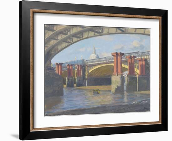 Blackfriars Bridge, 2010-Julian Barrow-Framed Giclee Print